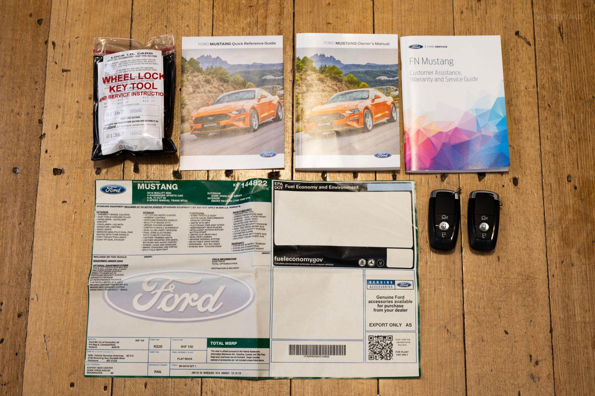 2019 Ford Mustang FN BULLITT Fastback 2dr Man 6sp, RWD 5.0i [MY19] 