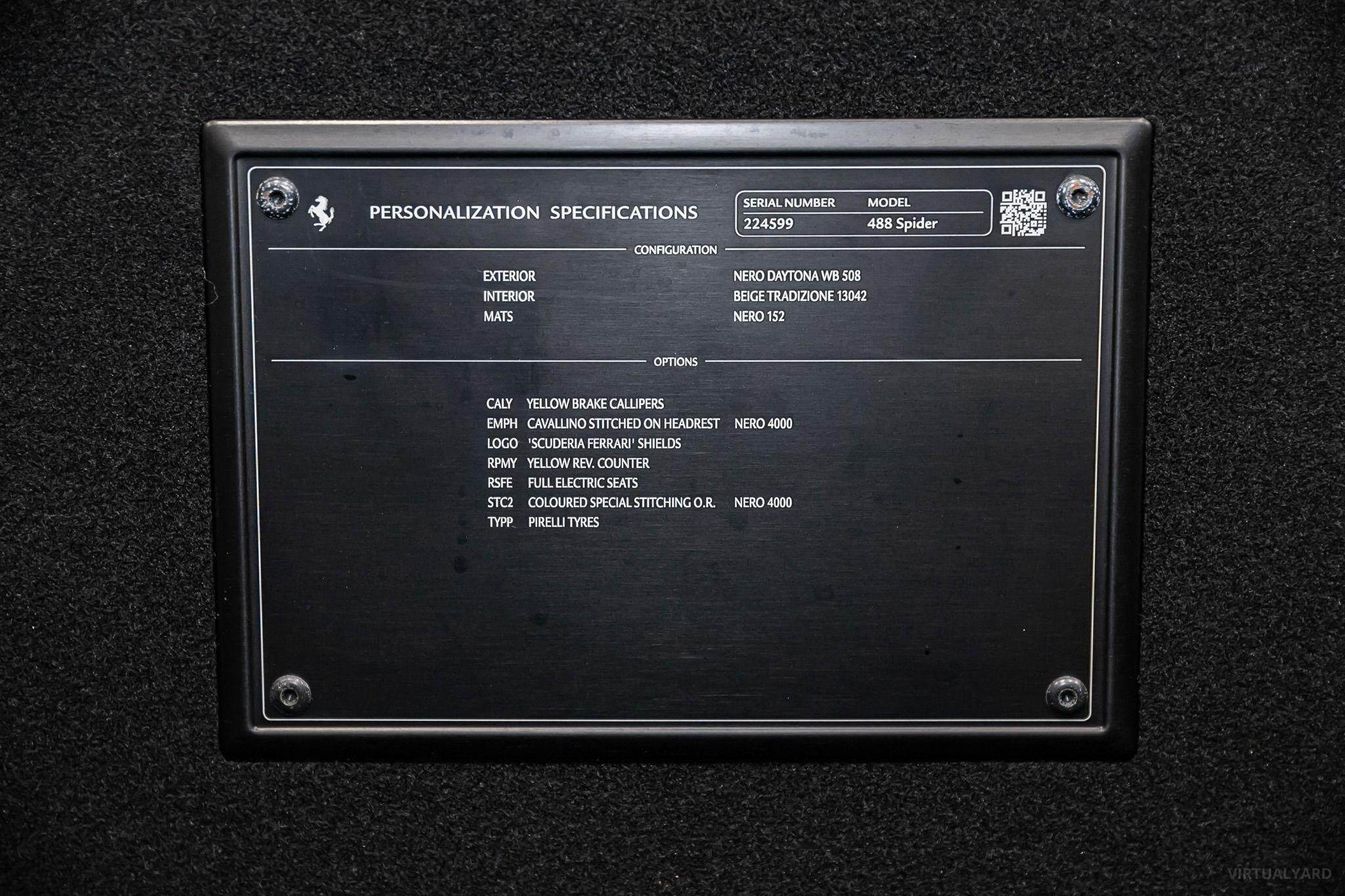 2017 Ferrari 488 Spider F142 Convertible 2dr DCT 7sp 3.9TT 