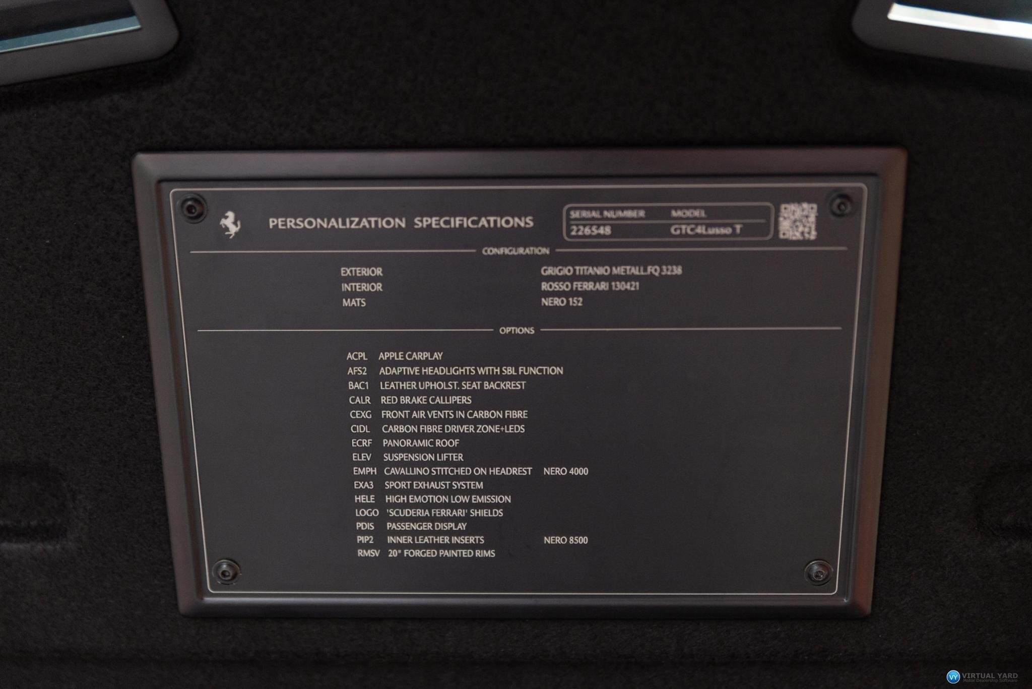 2017 Ferrari GTC4Lusso F151 T Shooting Brake 3dr DCT 7sp 3.9TT 