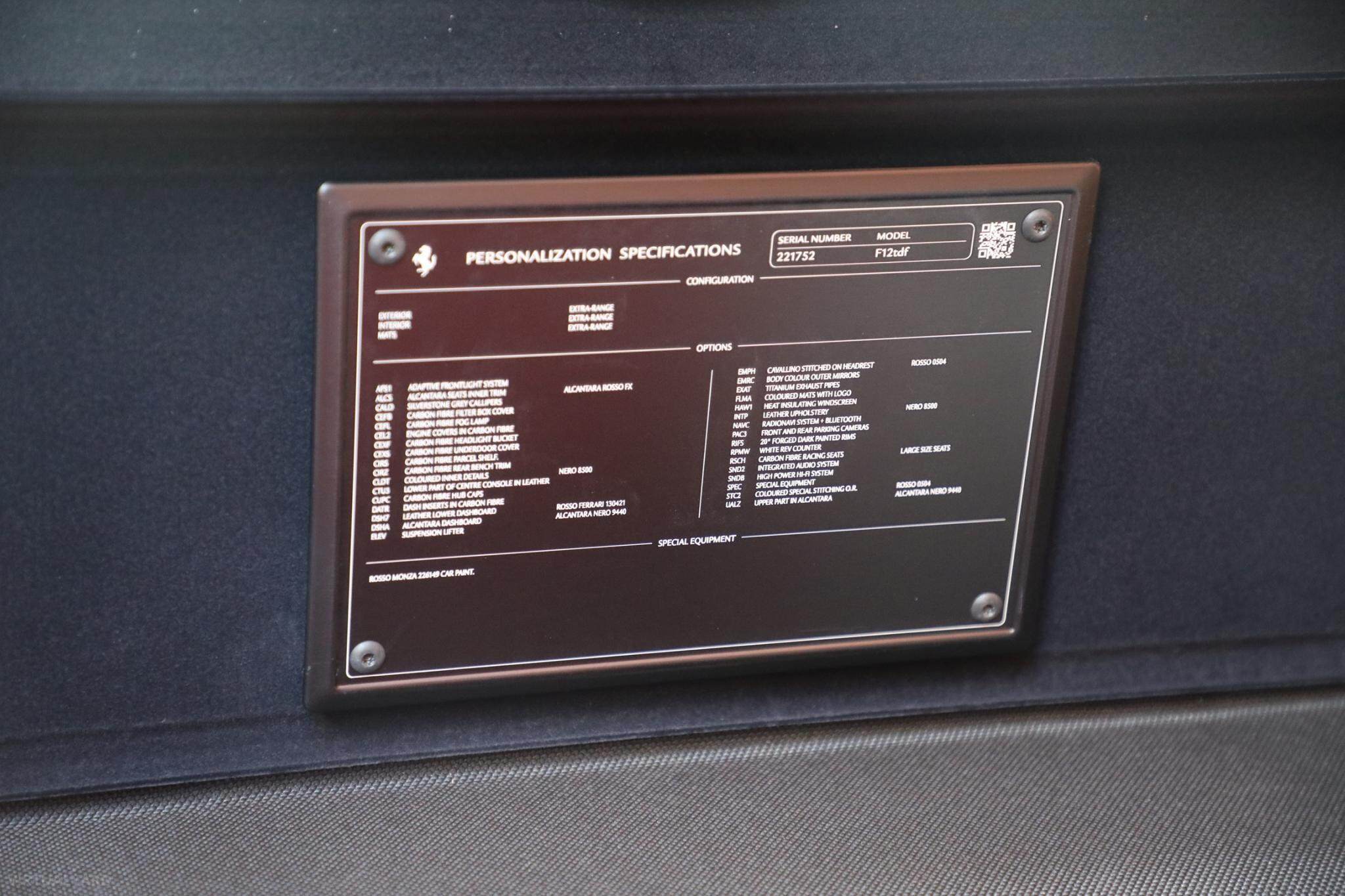 2016 Ferrari F12tdf F152 Coupe 2dr DCT 7sp 6.3i [May] 