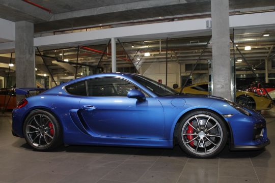 2015 Porsche Cayman 981 GT4 Coupe 2 door manual blue at Dutton Garage 41 Madden Grove Richmond 3121 Melbourne Victoria Australia Make Mine Rare Dutton Group